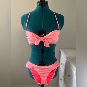 Victoria Secret Bikini (Peachy Pink, Bikini Top Size M/Bikini Bottom Size S)